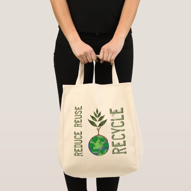 Wiederverwendung Verringerung des Gerecycelt Baumh Tragetasche (Vorderseite (Produkt))