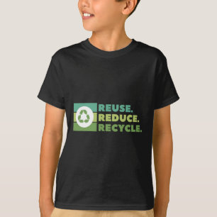 Wiederverwendung Verringerung Gerecycelt Umweltakt T-Shirt