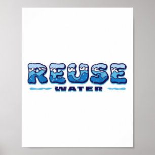Wiederverwendung von Wasser, Umweltschutz, Umweltn Poster