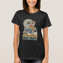 Wiederverwertete menschliche Gedanken KI Satire Te T-Shirt