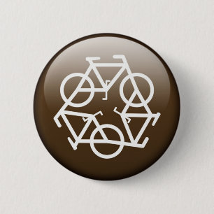 Wiederverwertungsknopf braun von Petr Kratochvil Button