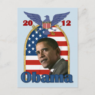 Wiederwahl von Barack Obama für 2012 Postkarte