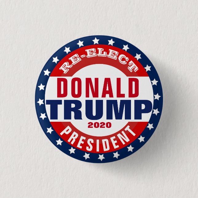Wiederwahl von Donald Trump für Präsident Button (Vorderseite)