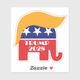 Wiederwahl von Präsident Trump 2028 3. Amtszeit Aufkleber