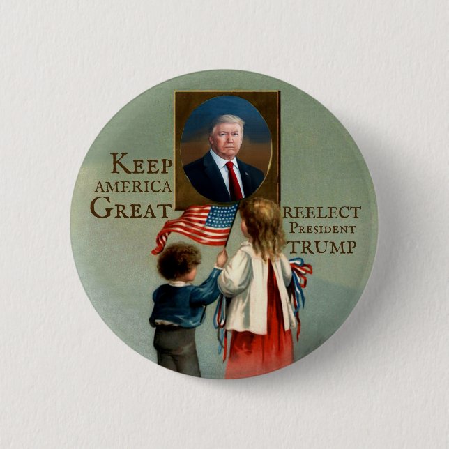 Wiederwahl von Präsident Trump Button (Vorderseite)