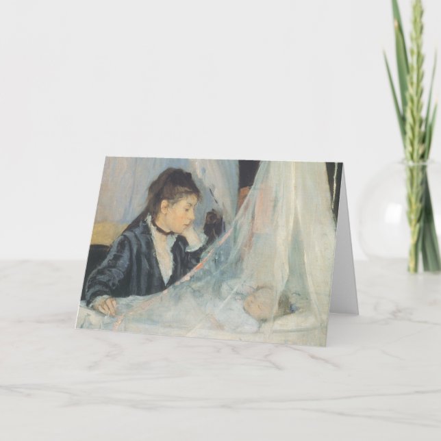 Wiege von Berthe Morisot, Vintager Impressionismus Karte (Vorderseite)