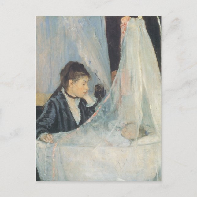 Wiege von Berthe Morisot, Vintager Impressionismus Postkarte (Vorderseite)