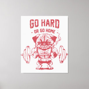 Wiegen Sie ab oder gehen Sie auf Zuhause Mops Leinwanddruck