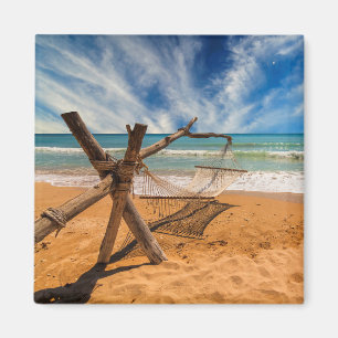 Wiegen Sie auf ein tropisches Strandurlaubsort   Magnet