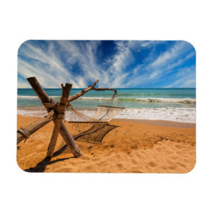 Wiegen Sie auf ein tropisches Strandurlaubsort   Magnet