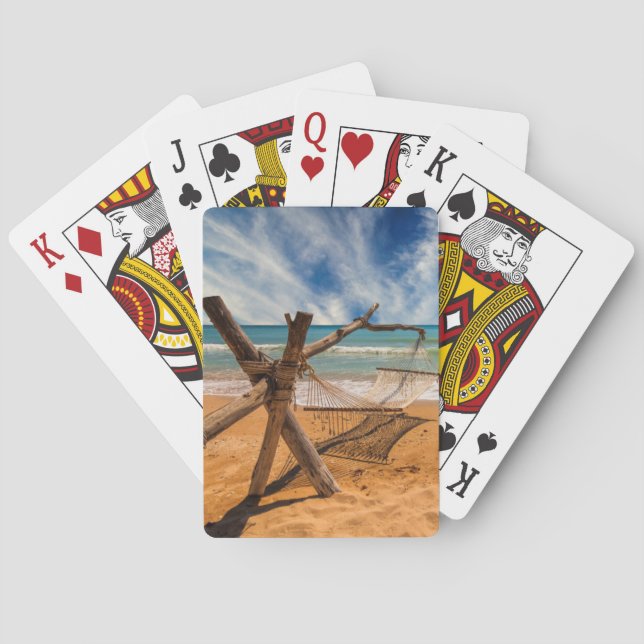 Wiegen Sie auf ein tropisches Strandurlaubsort | Spielkarten (Rückseite)