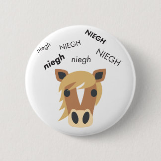 Wiehern-Pferd niedliches Emoji Button