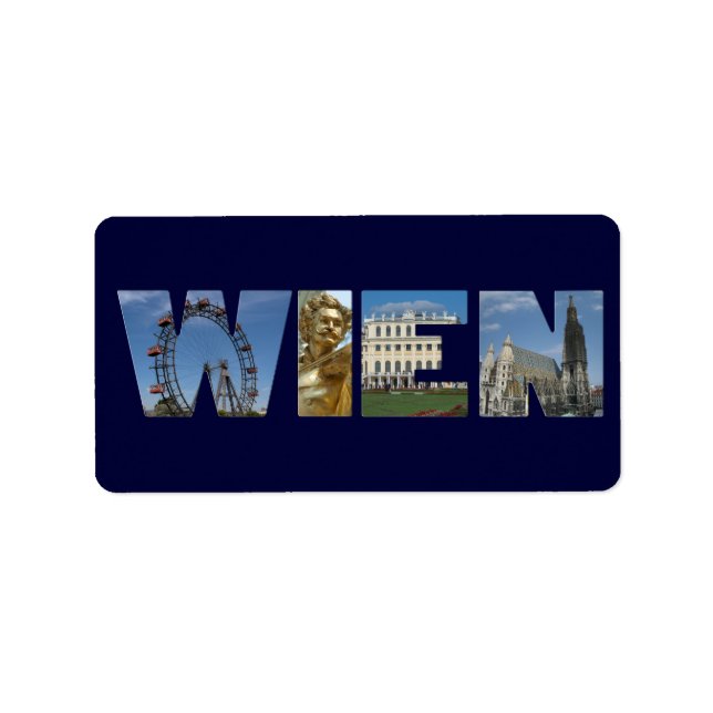 Wien Adressaufkleber (Vorne)