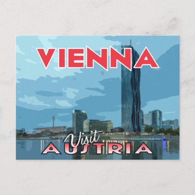 Wien, Besuch Österreich Postkarte (Vorderseite)