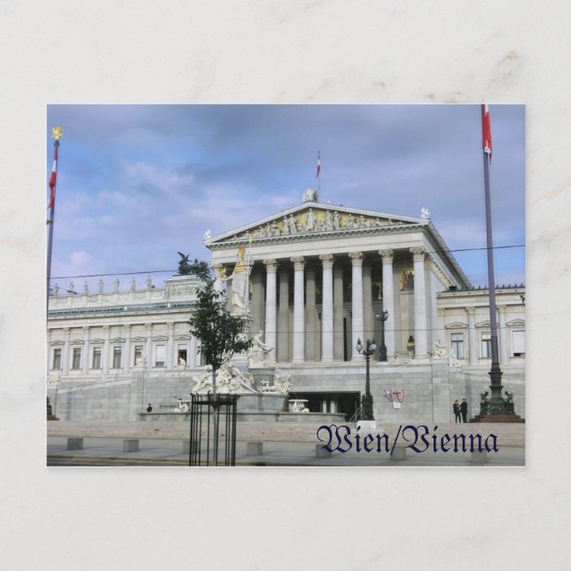 Wien, das Parlament Postkarte (Vorderseite)