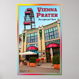 Wien - Farbenfroher Park Prater Poster