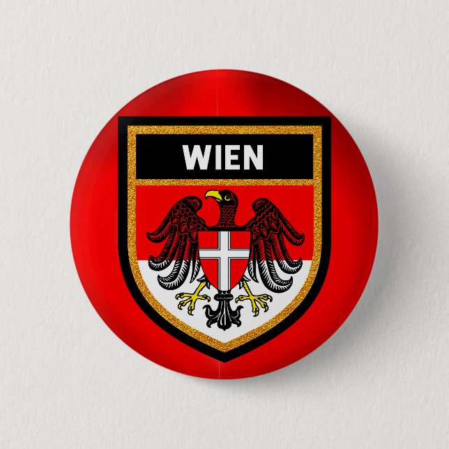 Wien-Flagge Button (Vorderseite)