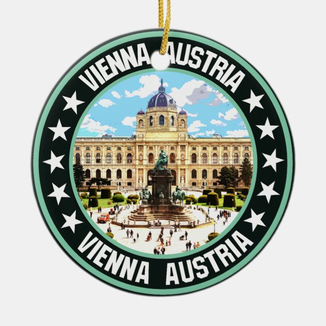 Wien Keramik Ornament (Vorne)