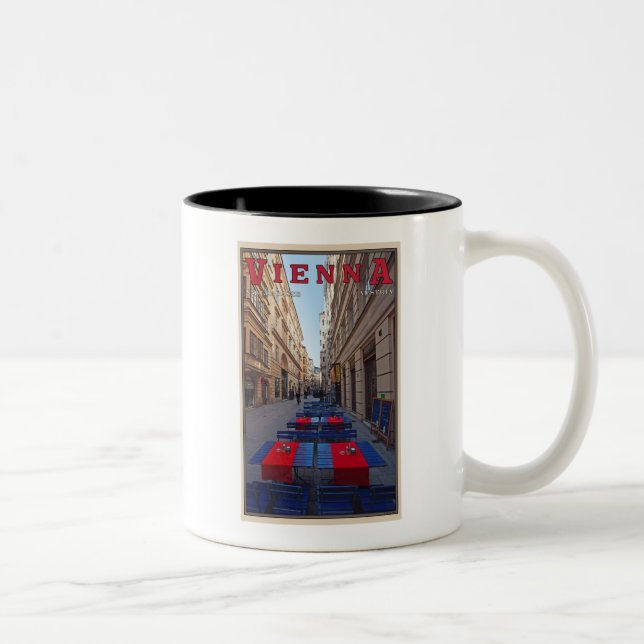 Wien - Naglergasse Zweifarbige Tasse (Rechts)