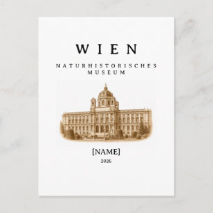 Wien Naturhistorisches Museum Name & Jahr Postkarte