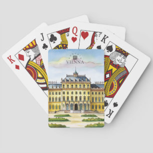 Wien Österreich Aquarell Stadt Reise Erinnerung Spielkarten