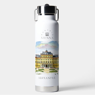Wien Österreich Aquarell Stadt Reise Erinnerung Trinkflasche