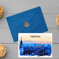 Wien Österreich Aquarell Stadtansicht