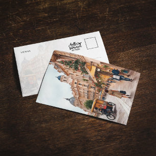 Wien Österreich Aquarellfarben Postkarte