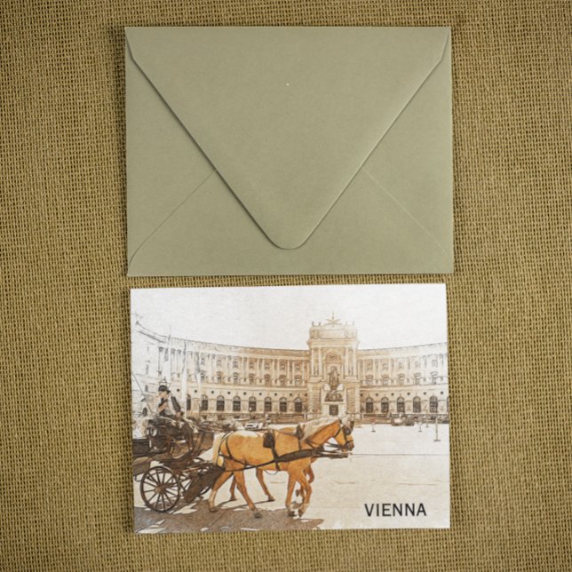 Wien Österreich City Panorama Aussicht Postkarte (vienna austria historic postcard)
