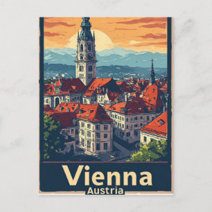 Wien Österreich Familienreise Andenken für Erinner Postkarte