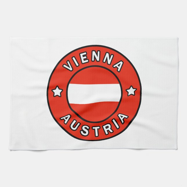 Wien Österreich Geschirrtuch (Horizontal)
