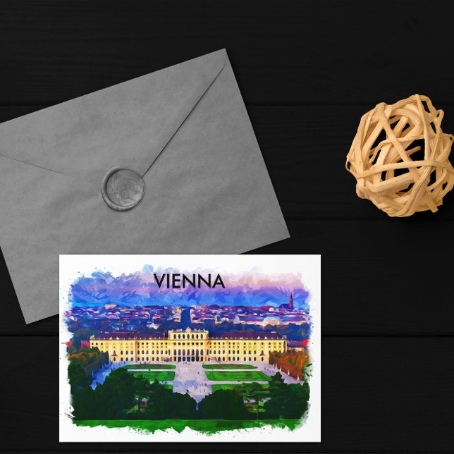 Wien Österreich Historische Stadtansicht Postkarte (vienna austria panorama view)