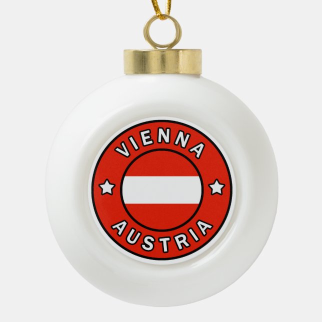 Wien Österreich Keramik Kugel-Ornament (Vorderseite)