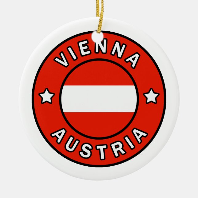 Wien Österreich Keramik Ornament (Vorne)