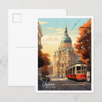 Wien Österreich Kunst Vintage Reise Illustration