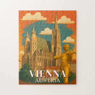 Wien Österreich Puzzle Vintage Reise
