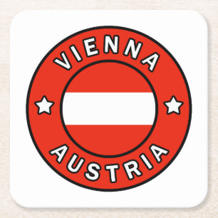 Wien Österreich Rechteckiger Pappuntersetzer