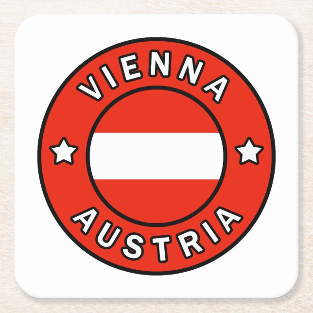 Wien Österreich Rechteckiger Pappuntersetzer (Vorderseite)
