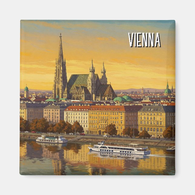 Wien Österreich Reisen Magnet (Vorne)