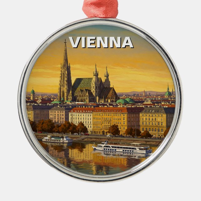 Wien Österreich Reisen Ornament Aus Metall (Vorne)