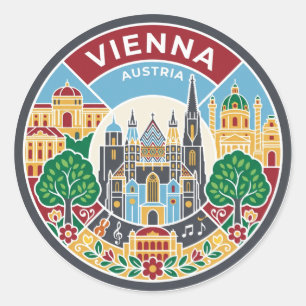Wien Österreich Runder Aufkleber