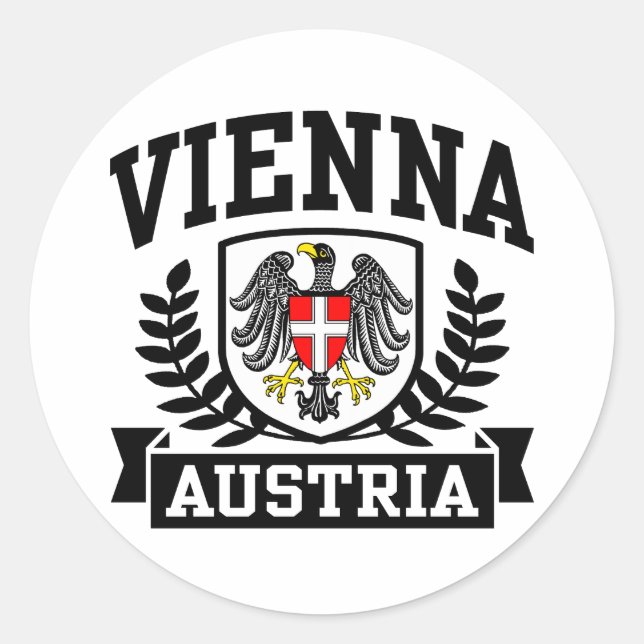 Wien Österreich Runder Aufkleber (Vorderseite)
