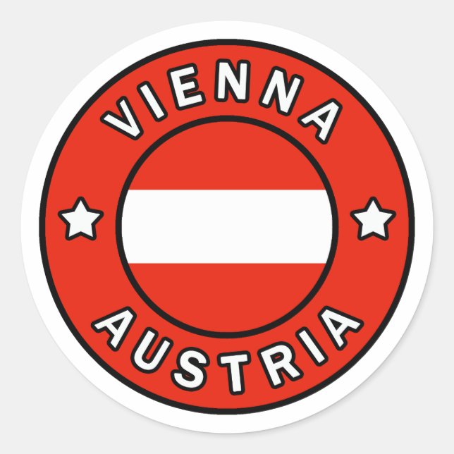 Wien Österreich Runder Aufkleber (Vorderseite)