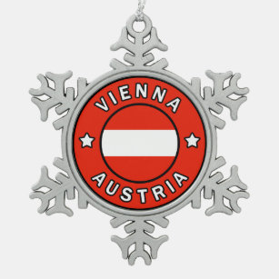 Wien Österreich Schneeflocken Zinn-Ornament
