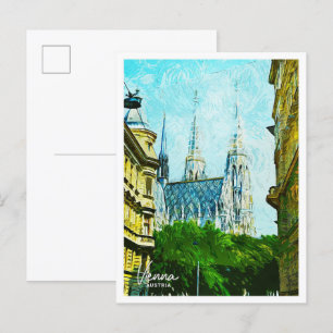 Wien Österreich Schöne Ölmalerei Stadt Postkarte
