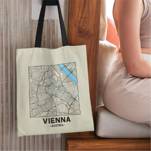 Wien, Österreich, Stadtplan-Tasche Tragetasche