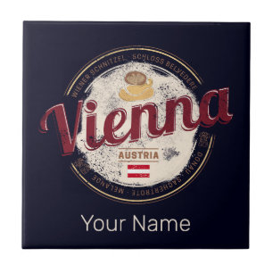 Wien Österreich Vintage Hauptstadt Wiener Melange Fliese
