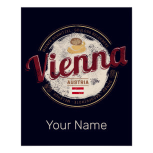 Wien Österreich Vintage Hauptstadt Wiener Melange Poster