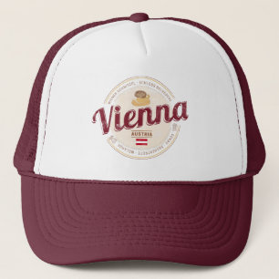 Wien Österreich Vintage Hauptstadt Wiener Melange Truckerkappe