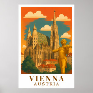 Wien Österreich Vintage-Reise Kunst Poster